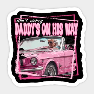 Funny Trump Pink Daddys Home Trump 2024 Sticker